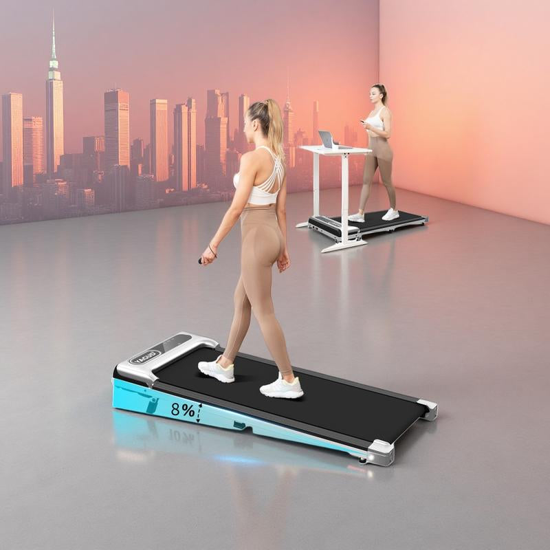 Yagud Incline Walking Pad - Compact Under Desk Treadmill with Remote Control, LED Display, and 265LBS Capacity for Home Use